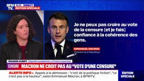 Manon Aubry (LFI): "Le problème de fond, c'est Emmanuel Macron lui-même"