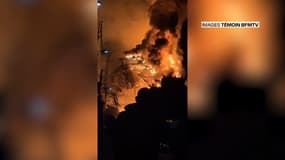 Un des deux bâtiments s'est effondré sous le poids des flammes.