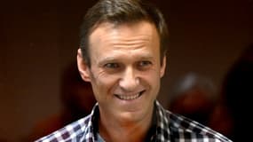 L'opposant russe Alexeï Navalny le 20 février 2021 devant un tribunal de Moscou.