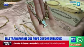 Marseille: une jeune créatrice transforme des pin's de l'OM en bijoux