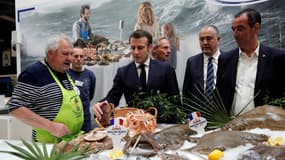 Emmanuel Macron au Salon de l'Agriculture à Paris, le 22 février 2020 (archives)