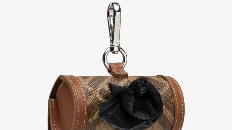 Porte-sacs en tissu noir - Fendi 