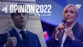 Emmanuel Macron et Marine Le Pen - Montage Photos AFP