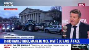 Mobilisation agricole: "S'exprimer est une chose, bloquer en est une autre", estime Christian Estrosi, maire "Horizons" de Nice