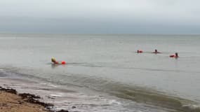 "Les Louphoques d'Hermanville" nagent en pleine mer toute l'année, même en décembre