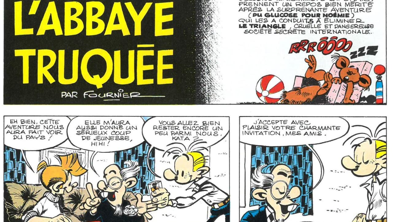 Un extrait de la BD "L'Abbaye truquée" de Fournier, avec le personnage de Itoh Kata Un extrait de la BD "L'Abbaye truquée" de Fournier, avec le personnage de Itoh Kata