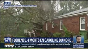 L'ouragan Florence, rétrogradé en tempête tropicale, a fait au moins 4 morts en Caroline du Nord