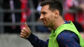 Lionel Messi à l'échauffement avant le match du PSG à Reims, le 29 août 2021