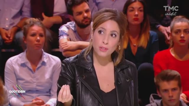 Léa Salamé sur le plateau de "Quotidien", lundi 2 octobre 2017