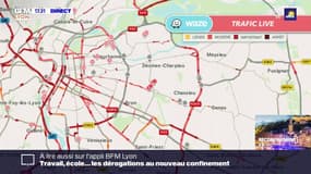 Plus de 100 km de bouchons à quelques heures du reconfinement dans l'agglomération lyonnaise