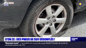 Lyon 2E : Des pneus de SUV dégonflés  