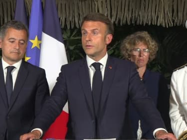 Emmanuel Macron à Nouméa le 23 mai 2024