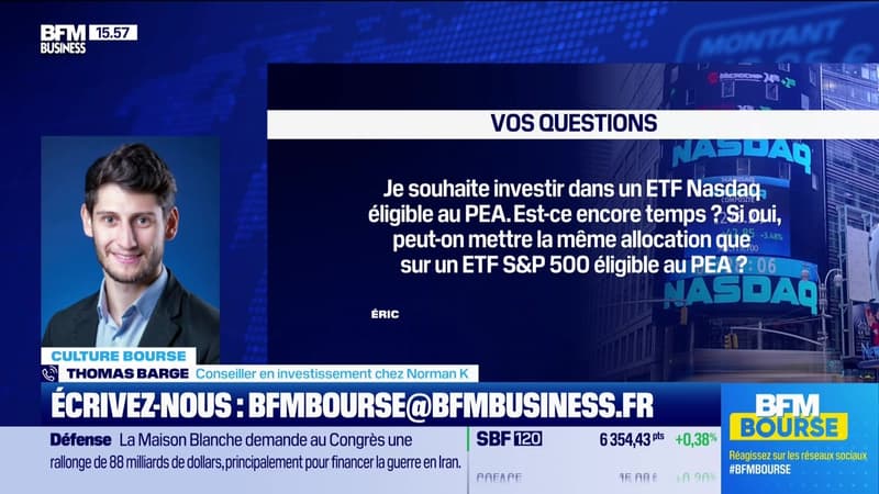 Culture Bourse : « Je voudrais investir dans un ETF Nasdaq éligible au PEA. Est-ce encore temps ? », par Julie Cohen-Heurton - 25/06