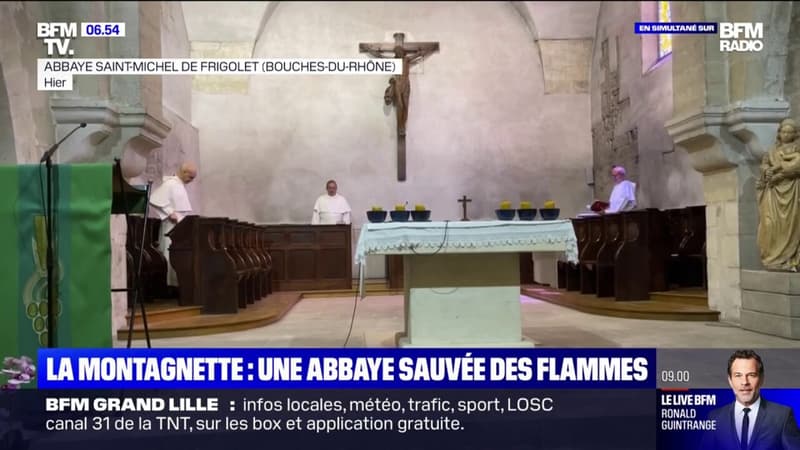 Bouches-du-Rhône: au coeur du massif de la Montagnette en proie aux flammes, les pompiers sauvent l'abbaye de Frigolet