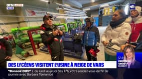 Hautes-Alpes: des lycéens visitent l'usine à neige de Vars