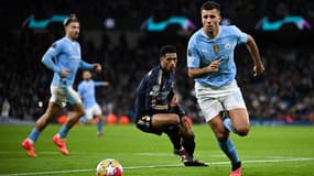 Rodri avec Manchester City face au Real Madrid en quarts de finale de la Ligue des champions, le 17 avril 2024.