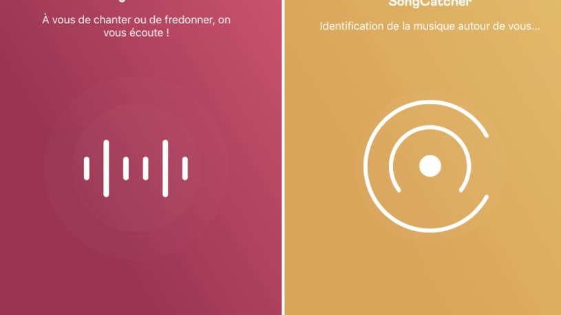 Avec SongCatcher, vous choisissez de chanter ou d'écouter un morceau pour retrouver son titre. Avec SongCatcher, vous choisissez de chanter ou d'écouter un morceau pour retrouver son titre.
