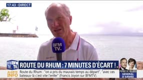 Pour Francis Joyon, vainqueur de la route du Rhum, "ce final, a la saveur du finish au contact avec François Gabart"