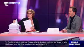 Retraites: à l'aide d'une pile de papiers, Marie-Christine Verdier-Jouclas (LaREM) veut dénoncer "l'obstruction systématique" de l'opposition