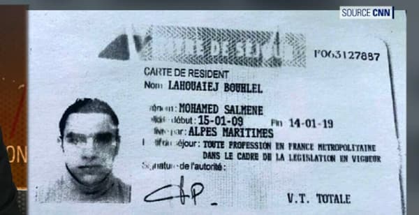 Le titre de séjour français de Mohamed Lahouaiej-Bouhlel. Le titre de séjour français de Mohamed Lahouaiej-Bouhlel.