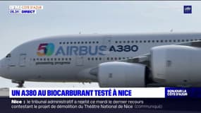 Un A380 alimenté au biocarburant testé à Nice