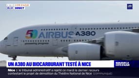 Un A380 alimenté au biocarburant testé à Nice