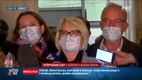 Jonathann Daval les yeux rivés au sol lors de la diffusion des photos du corps calciné d’Alexia