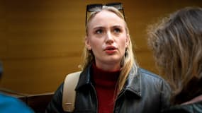 L'influence Mila après le verdict de son procès pour insulte raciste devant le tribunal correctionnel et judiciaire de Lyon, en France, le 16 décembre 2025.