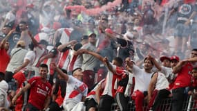 Des supporters de River Plate au Monumental pour un match contre le Racing, le 27 février 2022.