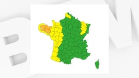 Carte de vigilance Météo France pour le mercredi 1er octobre, publiée le mardi 31 octobre à 10 heures