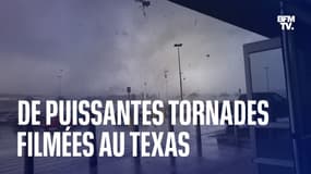 Les images hallucinantes de puissantes tornades filmées devant un supermarché au Texas