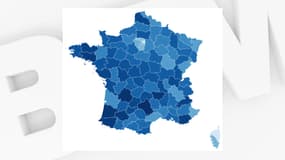 La carte de la participation à 17h au second tour de l'élection présidentielle, le 24 avril 2022.