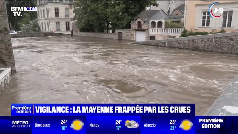 Regarder la vidéo Inondations: la Mayenne frappée par une crue inédite et est placée en vigilance orange
