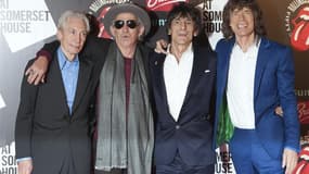 Charlie Watts, Keith Richards, Ronnie Wood et Mick Jagger (de gauche à droite).  