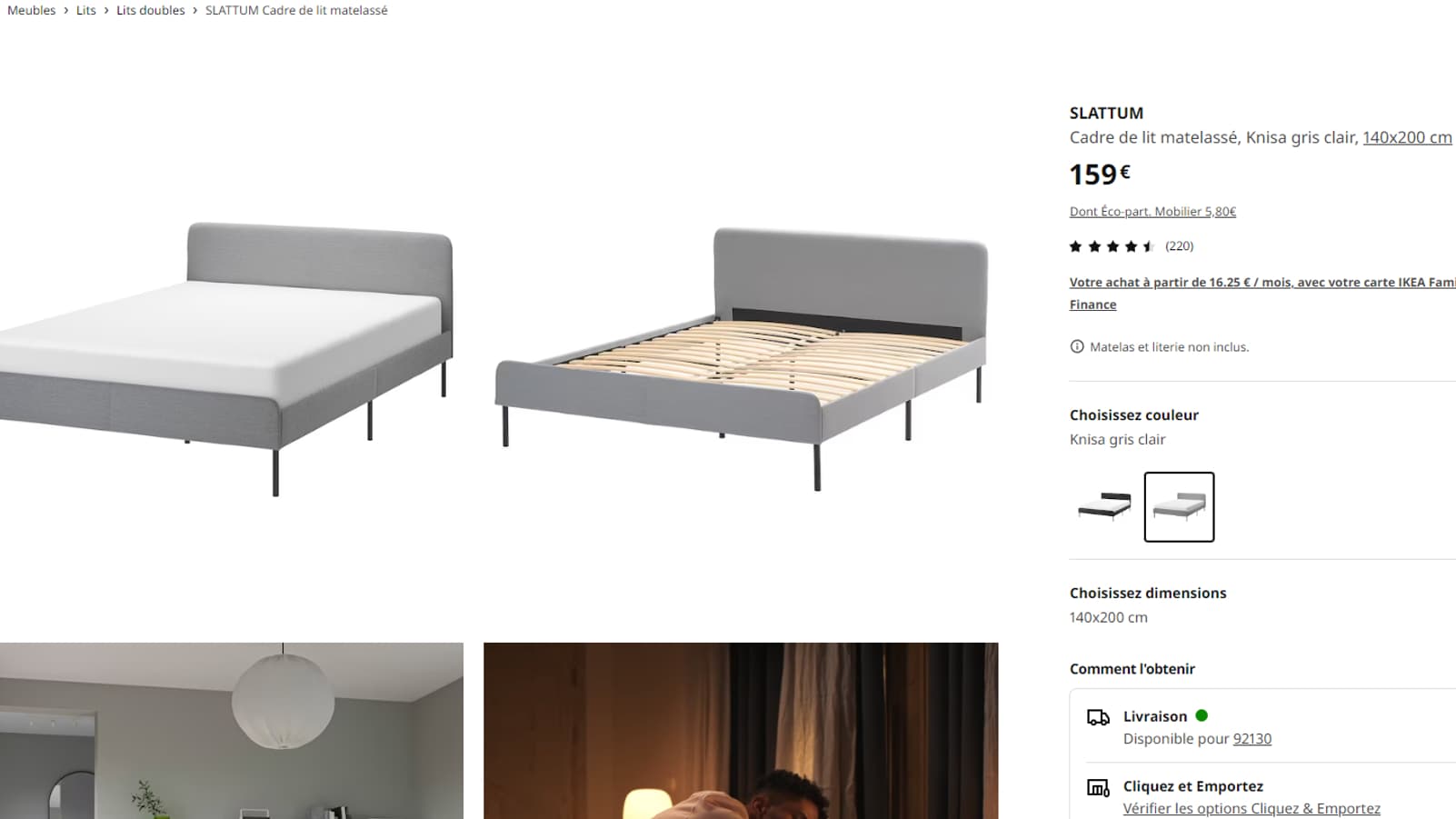 Le lit Slattum à 159 euros. Le lit Slattum à 159 euros.