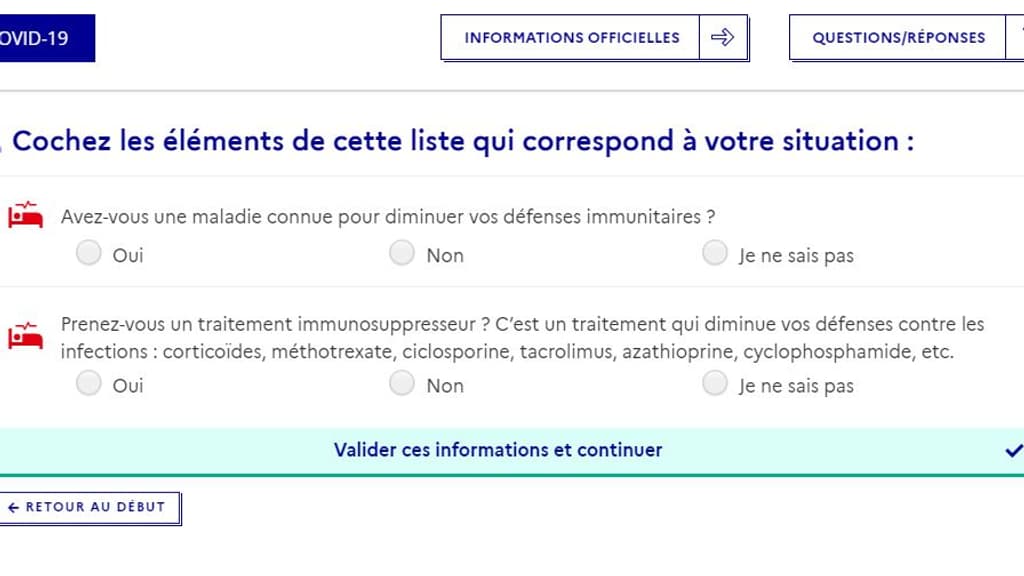 Coronavirus, symptômes, consultation: voici le questionnaire lancé par le gouvernement
Coronavirus, symptômes, consultation: voici le questionnaire lancé par le gouvernement