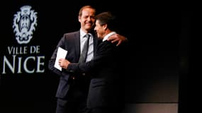 Christian Estrosi, le maire de Nice (à droite)