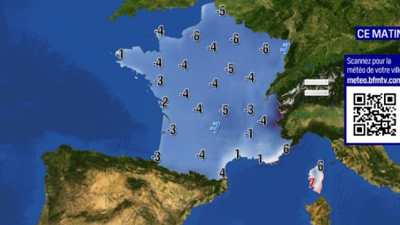 Les prévisions minimales pour le samedi 20 janvier 2024 