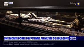 Une momie dorée égyptienne au musée de Boulogne
