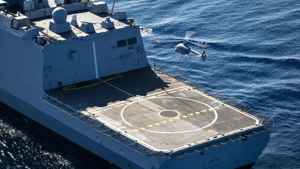 Le drone-hélocoptère VSR700 d'Airbus Le drone-hélocoptère VSR700 d'Airbus