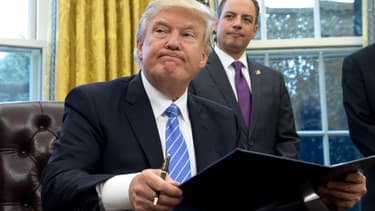 Donald Trump dans le Bureau ovale, le 24 janvier 2017.