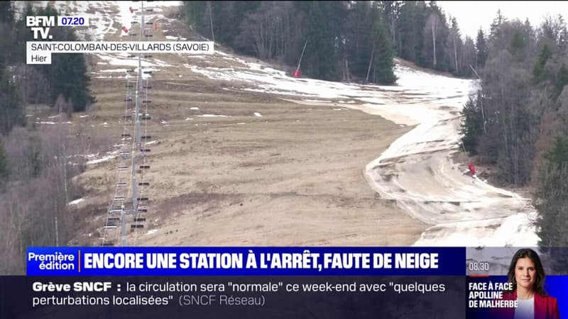 La station de ski de Saint-Colomban-des-Villards fermée à cause d'un manque de neige