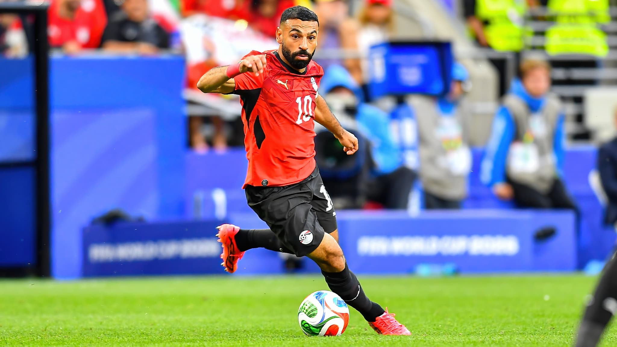 Mohamed Salah avec la sélection égyptienne pendant la Coupe du monde 2026