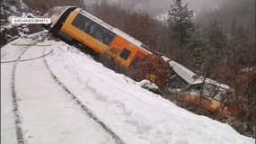 Le train touristique des Pignes, qui relie Nice à Digne-les-Bains, a déraillé le 8 février 2014 