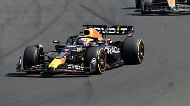 Max Verstappen lors du GP de Hongrie, le 23 juillet 2023.