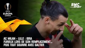 AC Milan - Lille : Ibra furieux lors de son remplacement... puis tout sourire avec Galtier