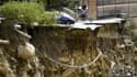 Les dégâts provoqués par les pluies et les crues à Saint-Martin-Vesubie, le 6 octobre 2020 dans les Alpes-Maritimes