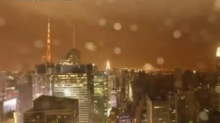 L'ouragan vu du toit du building du New York Times