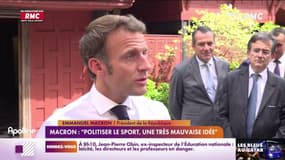 Macron: "politiser le sport, une très mauvaise idée"