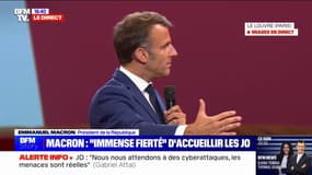 Emmanuel Macron évoque l'"immense fierté" d'organiser les Jeux olympiques au sommet pour le sport durable au Louvre